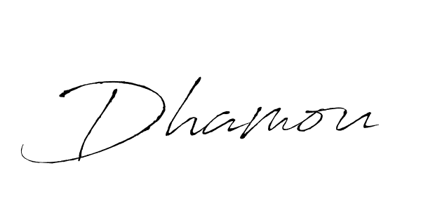How to make Dhamou signature? Antro_Vectra is a professional autograph style. Create handwritten signature for Dhamou name. Dhamou signature style 6 images and pictures png