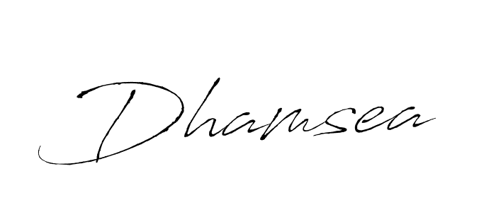 Create a beautiful signature design for name Dhamsea. With this signature (Antro_Vectra) fonts, you can make a handwritten signature for free. Dhamsea signature style 6 images and pictures png