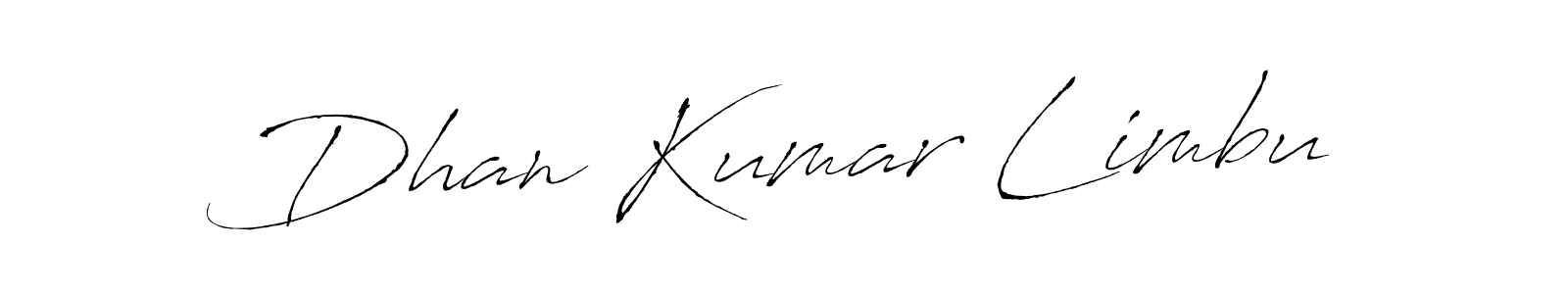 How to make Dhan Kumar Limbu name signature. Use Antro_Vectra style for creating short signs online. This is the latest handwritten sign. Dhan Kumar Limbu signature style 6 images and pictures png