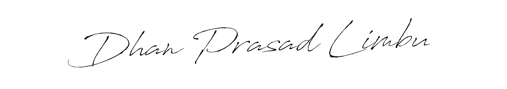 Make a beautiful signature design for name Dhan Prasad Limbu. With this signature (Antro_Vectra) style, you can create a handwritten signature for free. Dhan Prasad Limbu signature style 6 images and pictures png