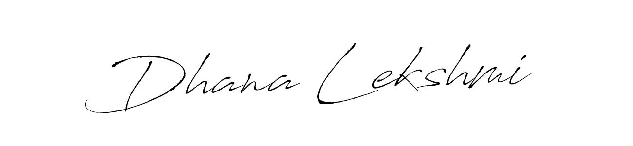 Antro_Vectra is a professional signature style that is perfect for those who want to add a touch of class to their signature. It is also a great choice for those who want to make their signature more unique. Get Dhana Lekshmi name to fancy signature for free. Dhana Lekshmi signature style 6 images and pictures png