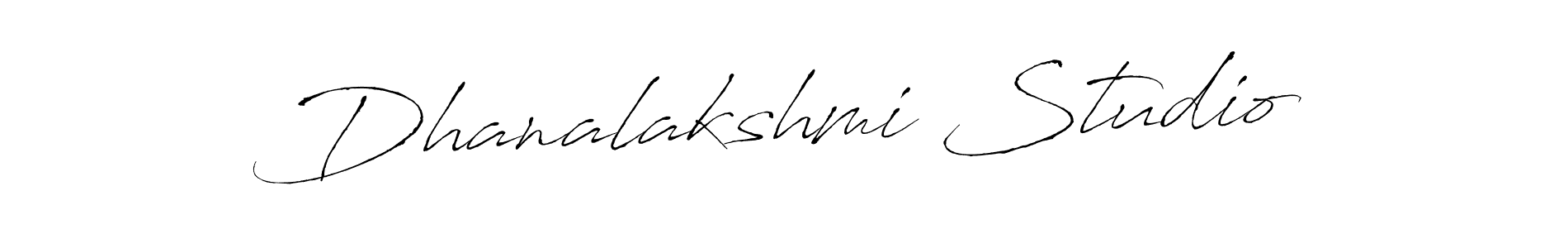 Use a signature maker to create a handwritten signature online. With this signature software, you can design (Antro_Vectra) your own signature for name Dhanalakshmi Studio. Dhanalakshmi Studio signature style 6 images and pictures png
