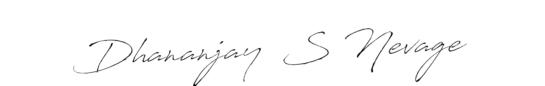 How to make Dhananjay  S Nevage name signature. Use Antro_Vectra style for creating short signs online. This is the latest handwritten sign. Dhananjay  S Nevage signature style 6 images and pictures png