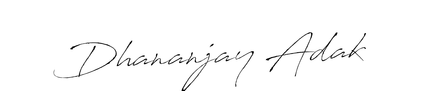 This is the best signature style for the Dhananjay Adak name. Also you like these signature font (Antro_Vectra). Mix name signature. Dhananjay Adak signature style 6 images and pictures png