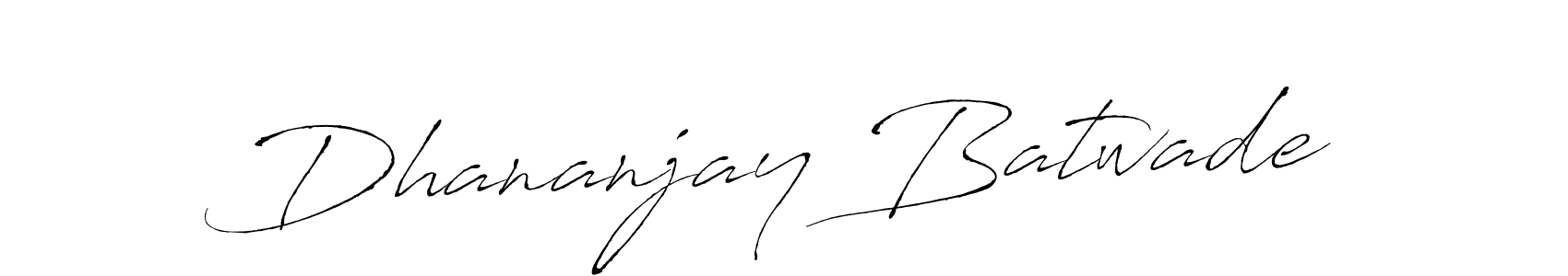 Make a beautiful signature design for name Dhananjay Batwade. With this signature (Antro_Vectra) style, you can create a handwritten signature for free. Dhananjay Batwade signature style 6 images and pictures png