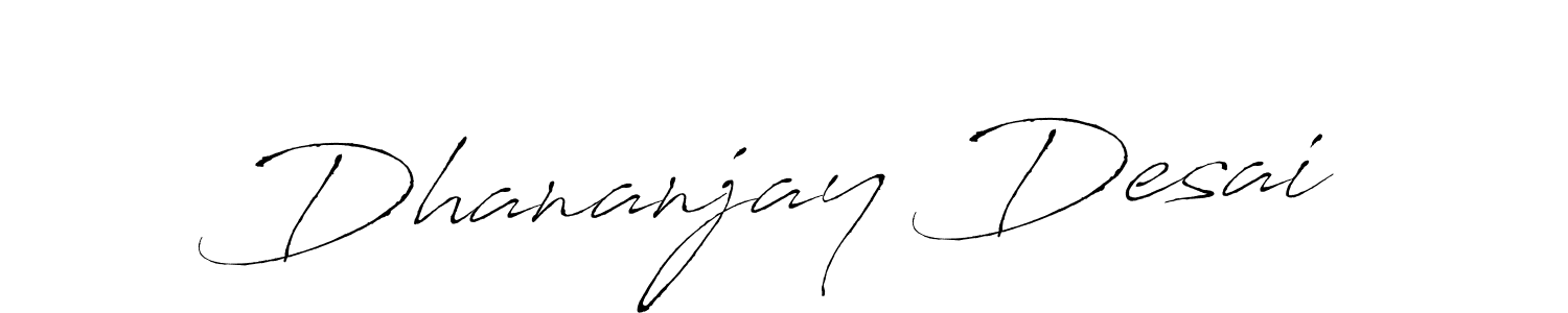 Create a beautiful signature design for name Dhananjay Desai. With this signature (Antro_Vectra) fonts, you can make a handwritten signature for free. Dhananjay Desai signature style 6 images and pictures png