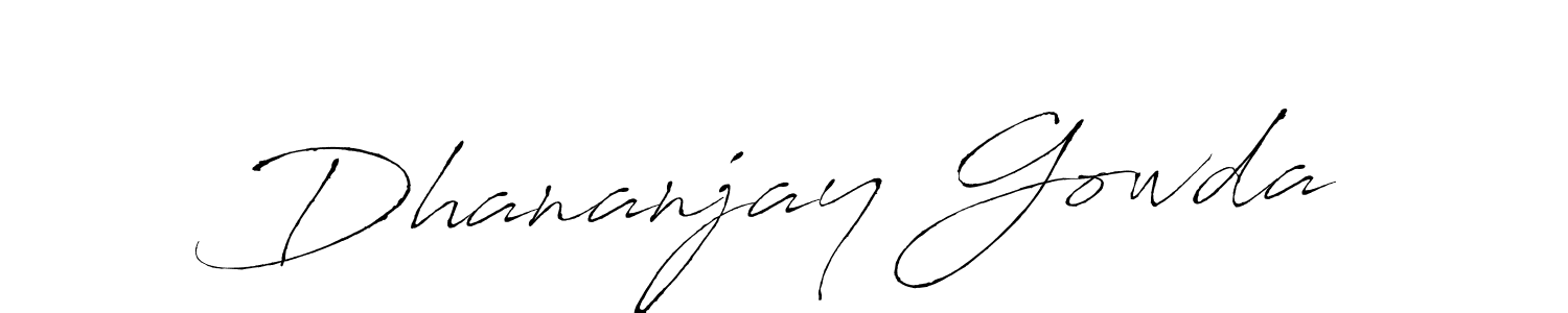 How to make Dhananjay Gowda signature? Antro_Vectra is a professional autograph style. Create handwritten signature for Dhananjay Gowda name. Dhananjay Gowda signature style 6 images and pictures png