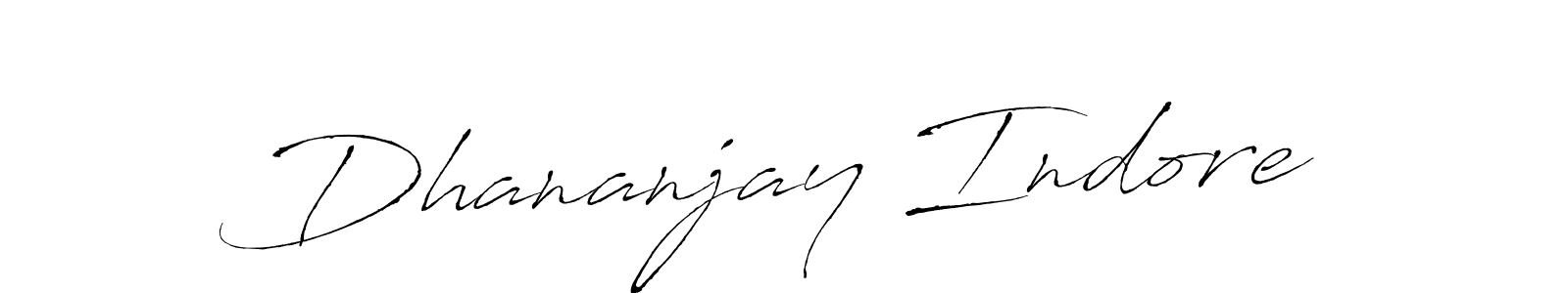 Make a beautiful signature design for name Dhananjay Indore. With this signature (Antro_Vectra) style, you can create a handwritten signature for free. Dhananjay Indore signature style 6 images and pictures png