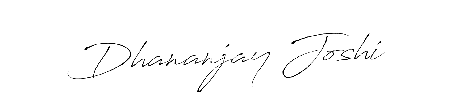 How to make Dhananjay Joshi name signature. Use Antro_Vectra style for creating short signs online. This is the latest handwritten sign. Dhananjay Joshi signature style 6 images and pictures png