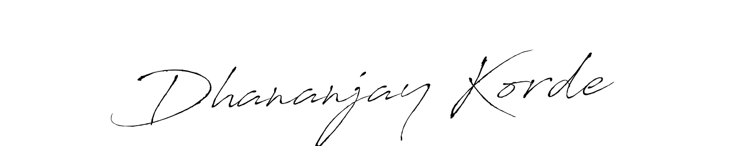 Create a beautiful signature design for name Dhananjay Korde. With this signature (Antro_Vectra) fonts, you can make a handwritten signature for free. Dhananjay Korde signature style 6 images and pictures png