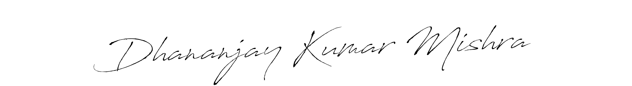 How to make Dhananjay Kumar Mishra name signature. Use Antro_Vectra style for creating short signs online. This is the latest handwritten sign. Dhananjay Kumar Mishra signature style 6 images and pictures png