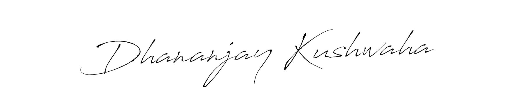 Design your own signature with our free online signature maker. With this signature software, you can create a handwritten (Antro_Vectra) signature for name Dhananjay Kushwaha. Dhananjay Kushwaha signature style 6 images and pictures png