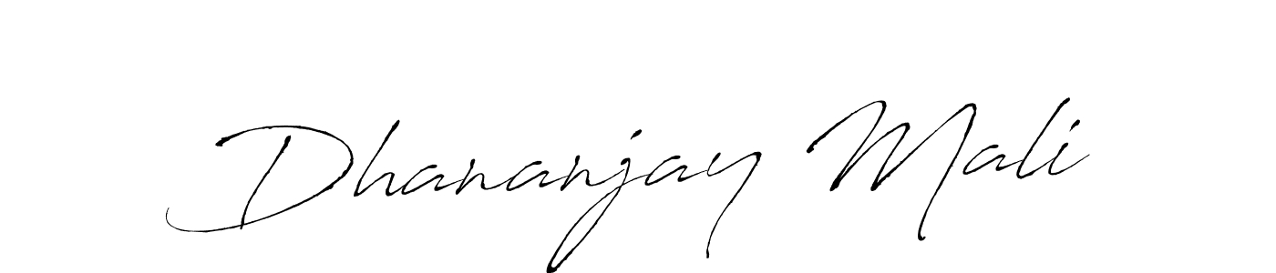 Dhananjay Mali stylish signature style. Best Handwritten Sign (Antro_Vectra) for my name. Handwritten Signature Collection Ideas for my name Dhananjay Mali. Dhananjay Mali signature style 6 images and pictures png