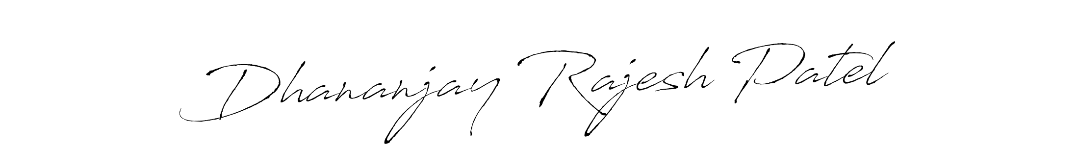 How to make Dhananjay Rajesh Patel name signature. Use Antro_Vectra style for creating short signs online. This is the latest handwritten sign. Dhananjay Rajesh Patel signature style 6 images and pictures png