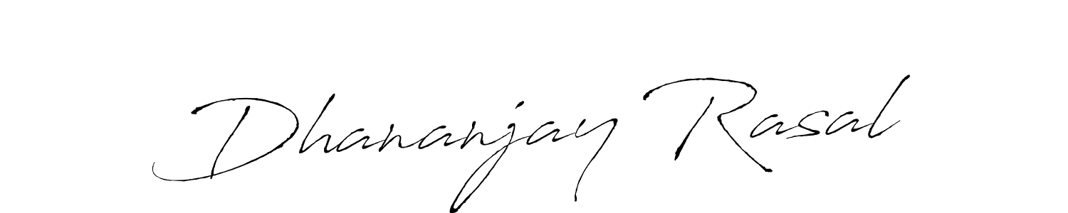 Antro_Vectra is a professional signature style that is perfect for those who want to add a touch of class to their signature. It is also a great choice for those who want to make their signature more unique. Get Dhananjay Rasal name to fancy signature for free. Dhananjay Rasal signature style 6 images and pictures png