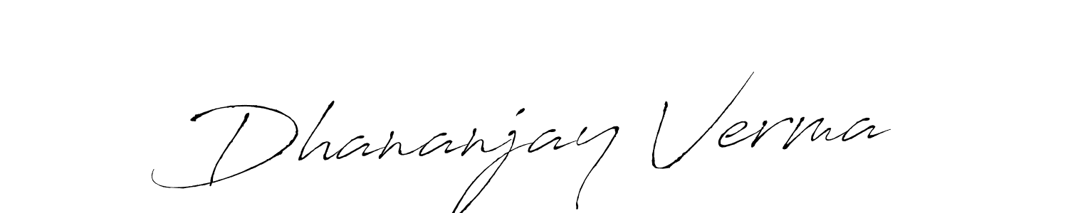 Make a beautiful signature design for name Dhananjay Verma. With this signature (Antro_Vectra) style, you can create a handwritten signature for free. Dhananjay Verma signature style 6 images and pictures png