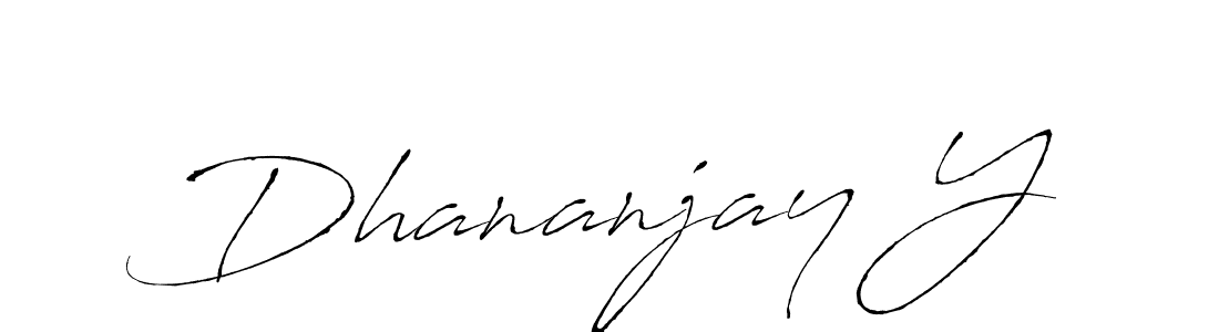 How to make Dhananjay Y signature? Antro_Vectra is a professional autograph style. Create handwritten signature for Dhananjay Y name. Dhananjay Y signature style 6 images and pictures png