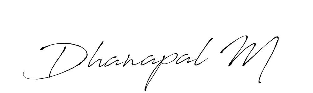 Make a beautiful signature design for name Dhanapal M. With this signature (Antro_Vectra) style, you can create a handwritten signature for free. Dhanapal M signature style 6 images and pictures png