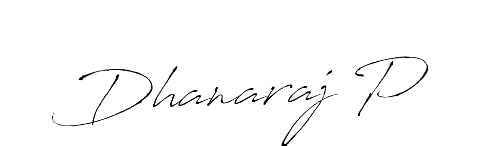 Use a signature maker to create a handwritten signature online. With this signature software, you can design (Antro_Vectra) your own signature for name Dhanaraj P. Dhanaraj P signature style 6 images and pictures png