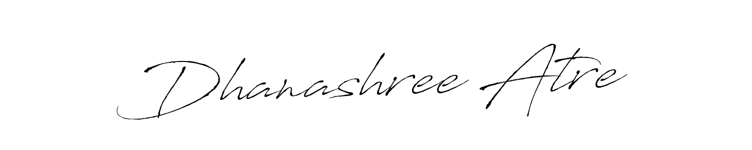 Design your own signature with our free online signature maker. With this signature software, you can create a handwritten (Antro_Vectra) signature for name Dhanashree Atre. Dhanashree Atre signature style 6 images and pictures png