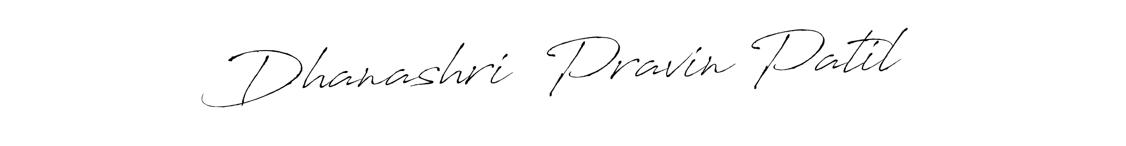 The best way (Antro_Vectra) to make a short signature is to pick only two or three words in your name. The name Dhanashri  Pravin Patil include a total of six letters. For converting this name. Dhanashri  Pravin Patil signature style 6 images and pictures png