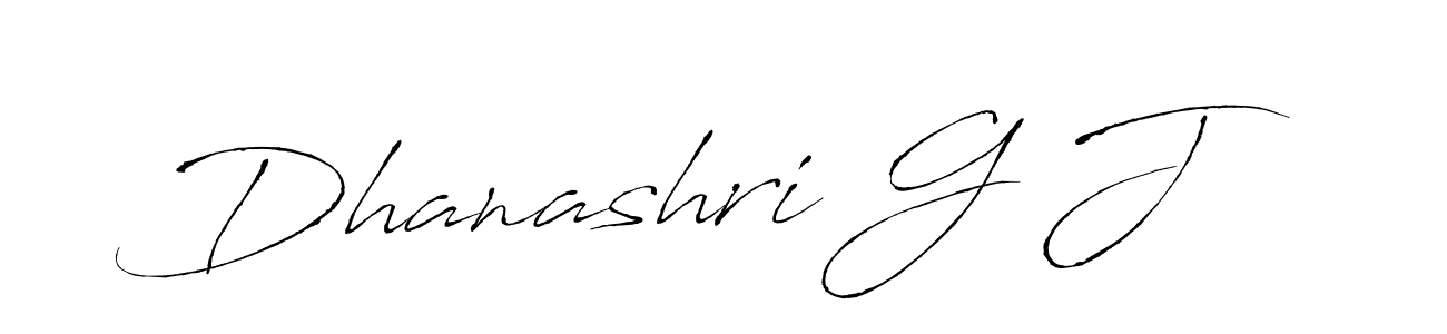 Use a signature maker to create a handwritten signature online. With this signature software, you can design (Antro_Vectra) your own signature for name Dhanashri G J. Dhanashri G J signature style 6 images and pictures png