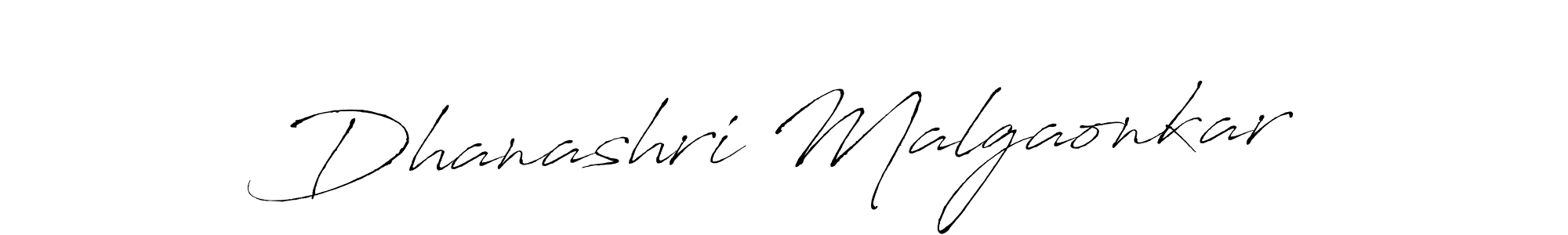 You should practise on your own different ways (Antro_Vectra) to write your name (Dhanashri Malgaonkar) in signature. don't let someone else do it for you. Dhanashri Malgaonkar signature style 6 images and pictures png