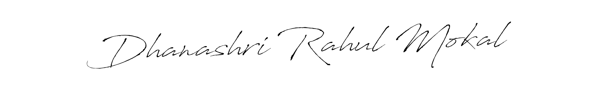 The best way (Antro_Vectra) to make a short signature is to pick only two or three words in your name. The name Dhanashri Rahul Mokal include a total of six letters. For converting this name. Dhanashri Rahul Mokal signature style 6 images and pictures png