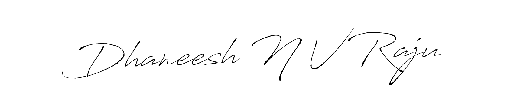 The best way (Antro_Vectra) to make a short signature is to pick only two or three words in your name. The name Dhaneesh N V Raju include a total of six letters. For converting this name. Dhaneesh N V Raju signature style 6 images and pictures png