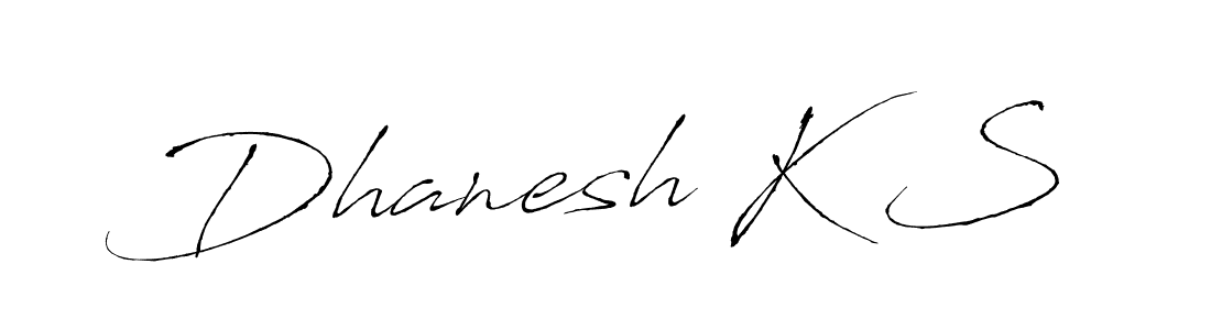 Antro_Vectra is a professional signature style that is perfect for those who want to add a touch of class to their signature. It is also a great choice for those who want to make their signature more unique. Get Dhanesh K S name to fancy signature for free. Dhanesh K S signature style 6 images and pictures png