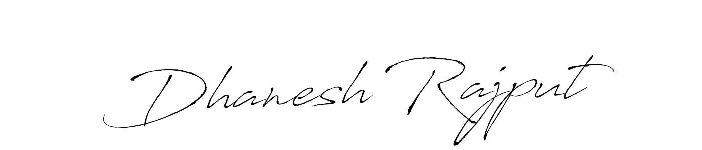 How to make Dhanesh Rajput name signature. Use Antro_Vectra style for creating short signs online. This is the latest handwritten sign. Dhanesh Rajput signature style 6 images and pictures png