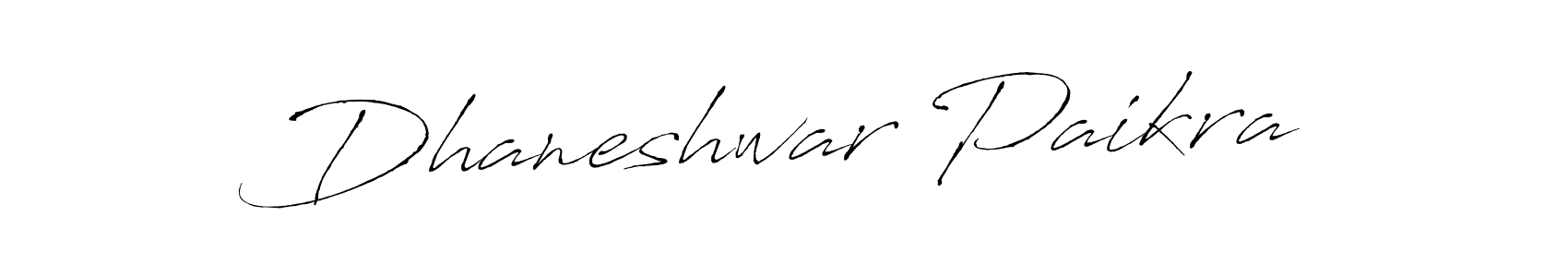 How to make Dhaneshwar Paikra signature? Antro_Vectra is a professional autograph style. Create handwritten signature for Dhaneshwar Paikra name. Dhaneshwar Paikra signature style 6 images and pictures png