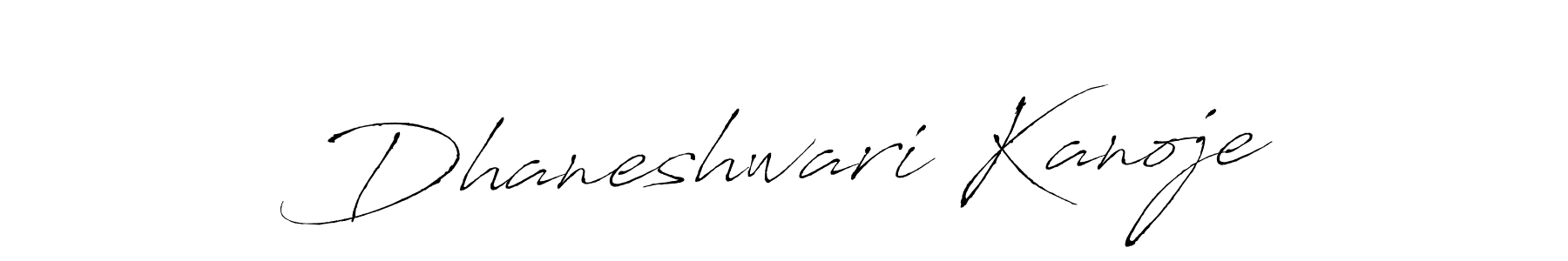 Antro_Vectra is a professional signature style that is perfect for those who want to add a touch of class to their signature. It is also a great choice for those who want to make their signature more unique. Get Dhaneshwari Kanoje name to fancy signature for free. Dhaneshwari Kanoje signature style 6 images and pictures png