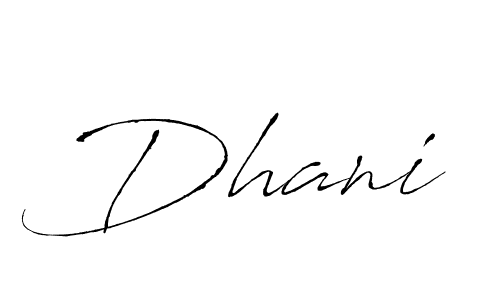 How to make Dhani signature? Antro_Vectra is a professional autograph style. Create handwritten signature for Dhani name. Dhani signature style 6 images and pictures png