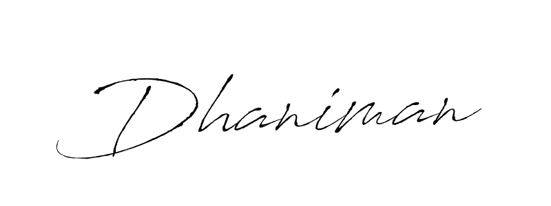 Also we have Dhaniman name is the best signature style. Create professional handwritten signature collection using Antro_Vectra autograph style. Dhaniman signature style 6 images and pictures png