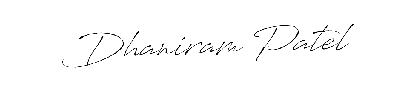 This is the best signature style for the Dhaniram Patel name. Also you like these signature font (Antro_Vectra). Mix name signature. Dhaniram Patel signature style 6 images and pictures png