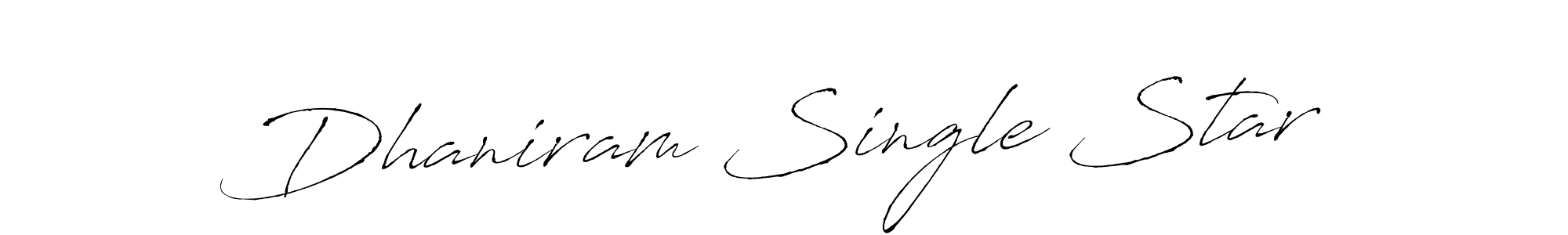 Design your own signature with our free online signature maker. With this signature software, you can create a handwritten (Antro_Vectra) signature for name Dhaniram Single Star. Dhaniram Single Star signature style 6 images and pictures png