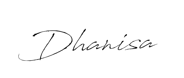 Use a signature maker to create a handwritten signature online. With this signature software, you can design (Antro_Vectra) your own signature for name Dhanisa. Dhanisa signature style 6 images and pictures png