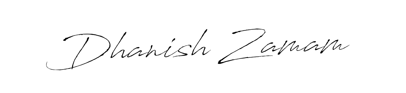 Antro_Vectra is a professional signature style that is perfect for those who want to add a touch of class to their signature. It is also a great choice for those who want to make their signature more unique. Get Dhanish Zamam name to fancy signature for free. Dhanish Zamam signature style 6 images and pictures png