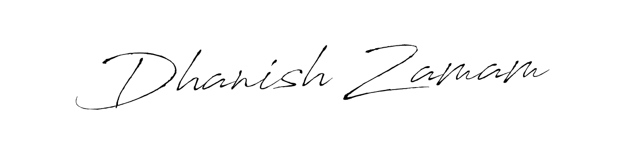 Antro_Vectra is a professional signature style that is perfect for those who want to add a touch of class to their signature. It is also a great choice for those who want to make their signature more unique. Get Dhanish Zamam name to fancy signature for free. Dhanish Zamam signature style 6 images and pictures png