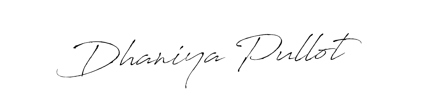 This is the best signature style for the Dhaniya Pullot name. Also you like these signature font (Antro_Vectra). Mix name signature. Dhaniya Pullot signature style 6 images and pictures png