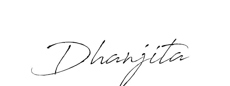 Create a beautiful signature design for name Dhanjita. With this signature (Antro_Vectra) fonts, you can make a handwritten signature for free. Dhanjita signature style 6 images and pictures png