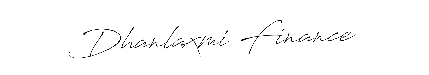 Make a beautiful signature design for name Dhanlaxmi Finance. With this signature (Antro_Vectra) style, you can create a handwritten signature for free. Dhanlaxmi Finance signature style 6 images and pictures png