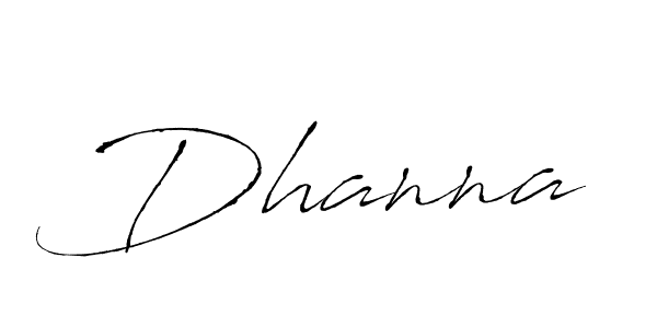 How to make Dhanna signature? Antro_Vectra is a professional autograph style. Create handwritten signature for Dhanna name. Dhanna signature style 6 images and pictures png