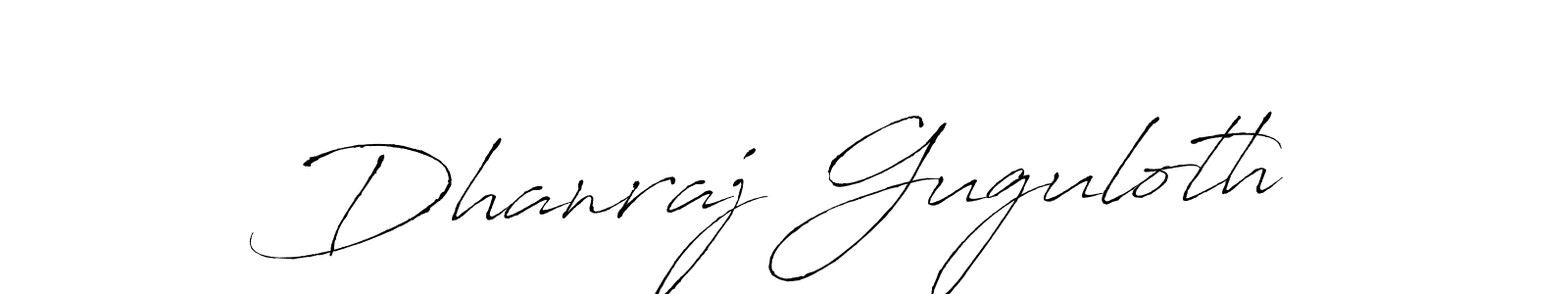 How to make Dhanraj Guguloth signature? Antro_Vectra is a professional autograph style. Create handwritten signature for Dhanraj Guguloth name. Dhanraj Guguloth signature style 6 images and pictures png