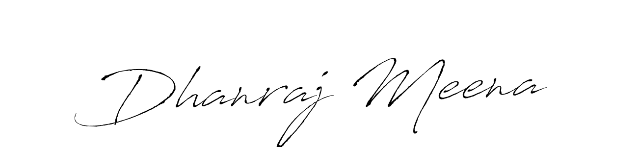 How to make Dhanraj Meena name signature. Use Antro_Vectra style for creating short signs online. This is the latest handwritten sign. Dhanraj Meena signature style 6 images and pictures png