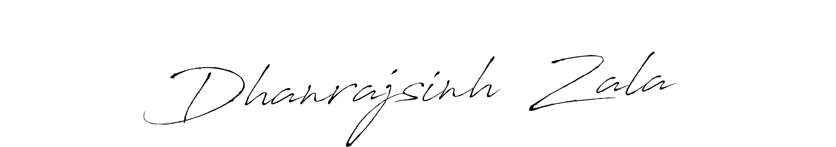 The best way (Antro_Vectra) to make a short signature is to pick only two or three words in your name. The name Dhanrajsinh  Zala include a total of six letters. For converting this name. Dhanrajsinh  Zala signature style 6 images and pictures png