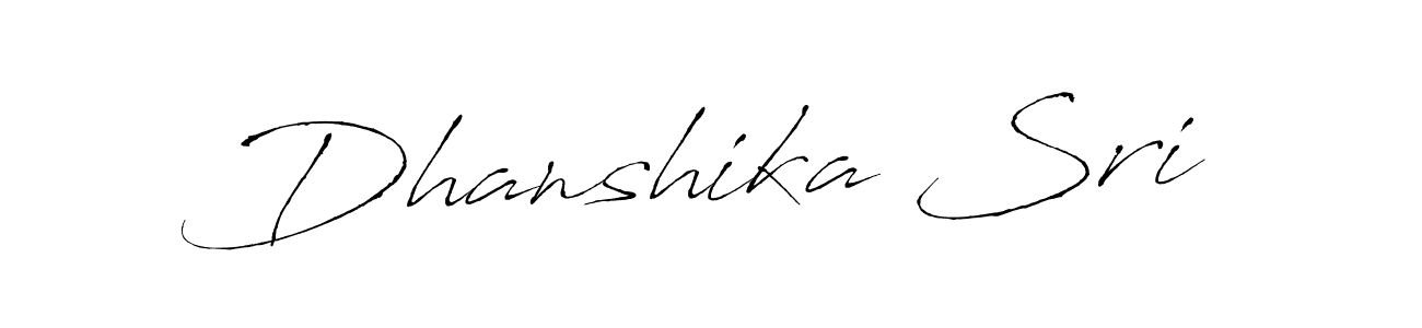 Antro_Vectra is a professional signature style that is perfect for those who want to add a touch of class to their signature. It is also a great choice for those who want to make their signature more unique. Get Dhanshika Sri name to fancy signature for free. Dhanshika Sri signature style 6 images and pictures png