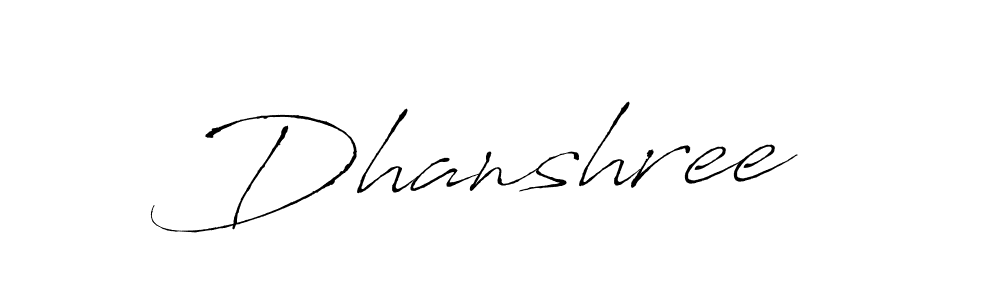 Use a signature maker to create a handwritten signature online. With this signature software, you can design (Antro_Vectra) your own signature for name Dhanshree . Dhanshree  signature style 6 images and pictures png