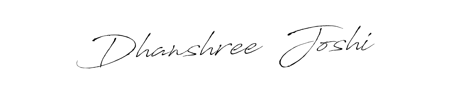 Antro_Vectra is a professional signature style that is perfect for those who want to add a touch of class to their signature. It is also a great choice for those who want to make their signature more unique. Get Dhanshree  Joshi name to fancy signature for free. Dhanshree  Joshi signature style 6 images and pictures png